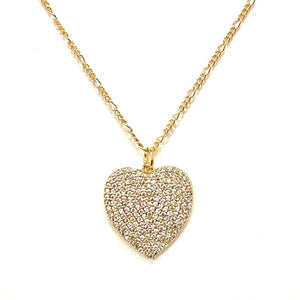 Large Crystal Heart Necklace