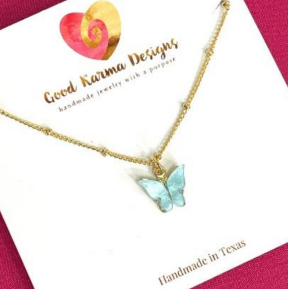 Colorful Butterfly Necklaces